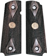 Colt 1911 Rosewood Checkered Grips With Medallions - Special Sale