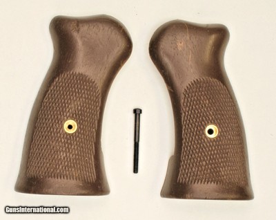 H&R Trapper .22 Short Royalwood Grips, Checkered