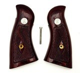 Smith & Wesson N Frame Rosewood Checkered Grips, Magna Style, Square Butt