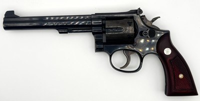 Smith & Wesson K & L Frame Rosewood Checkered Grips, Magna Style, Square Butt - Image 2 of 4