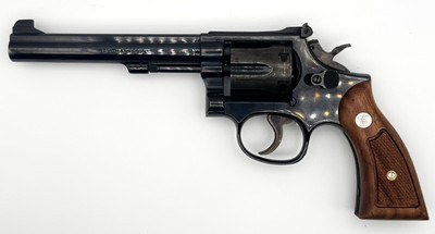 Smith & Wesson K & L Frame Walnut Checkered Grips, Magna Style, Square Butt - Image 2 of 4