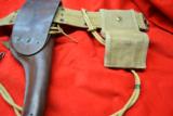1917 Revolver HOLSTER, WEB BELT AND CARTRIDGE CASE,LANYARD CORD! NICE SET! - 6 of 9