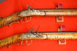 Cornell Kemper (C. Kemper) PAIR Kentucky long rifles matched pair!1-FLINT 1-PERCUSSION - 2 of 16