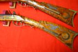 Cornell Kemper (C. Kemper) PAIR Kentucky long rifles matched pair!1-FLINT 1-PERCUSSION - 5 of 16