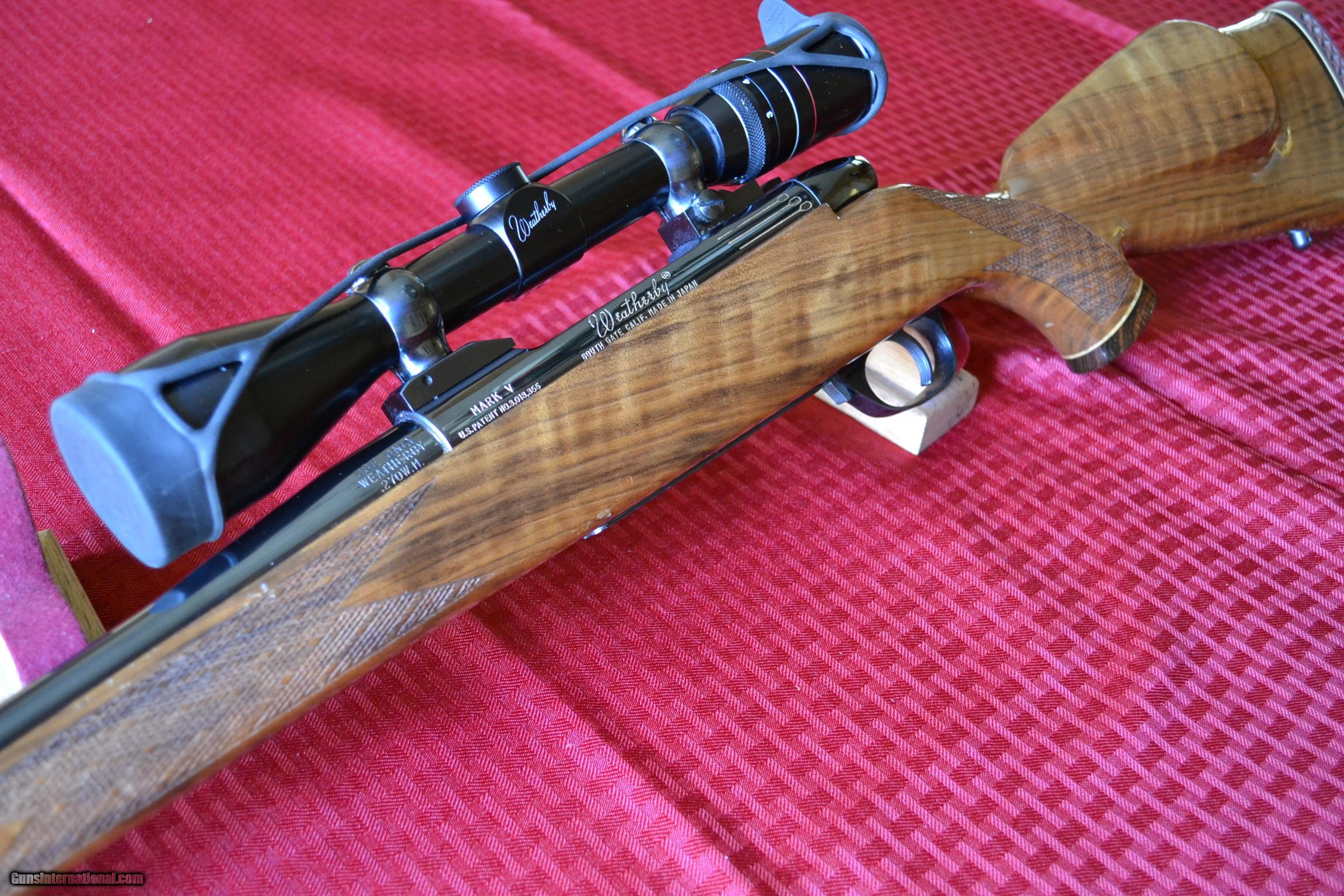 WEATHERBY MARK V with Weatherby 3X9 SCOPE FANTASTIC WOOD!