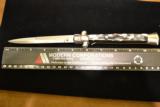 Italy Inox Black Marbled Acrylic SCALES Switchblade NEW! - 1 of 4