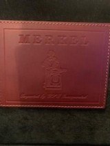 MERKEL Leather Double Rifle Case. NEW. Makers Case - 3 of 7