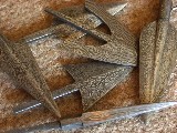 Hand Forged Damascus Arrow Points - 2 of 3