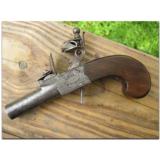 Knights, Suffolk .46 cal. flintlock, pocket pistol, ca. 1800 - 2 of 4