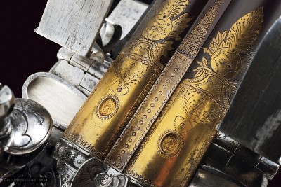 LePage, Paris. Magnificent 18-bore double flintlock sporting gun, made in 1806. - Image 9 of 25