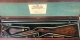 John Manton and Son, London. An absolutely stunning 14 bore, cased double barreled, Flintlock Sporting Gun, #10571, made in 1830.