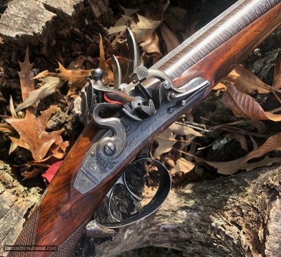 John Manton and Son, London. An absolutely stunning 14-bore, cased double barreled, Flintlock Sporting Gun, #10571, made in 1830. - Image 5 of 25