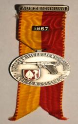 Swiss LUGER Pistol Target Shooting Medal - 1 of 4