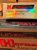 338 MARLIN EXPRSS, Hornady Leverevolutio 200gr FTX - 2 of 2