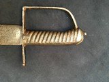 French saber model 1767 rare iron guard instead of brass, revolutionary production, very stitched blade, without scabbard average condition - 3 of 10