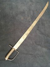 French saber model 1767 rare iron guard instead of brass, revolutionary production, very stitched blade, without scabbard average condition - 1 of 10