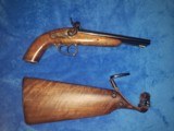 Howdah pistol made in Italy /Carbine Stock is made by Pedersoli - 10 of 12
