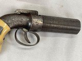 DELUXE CASED IVORY GRIPS 1837 ALLEN & THURBER ENGRAVED 6 SHOT PEPPERBOX Ex. N. FLAYDERMAN - 5 of 15