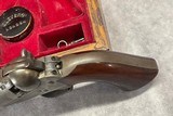 CASED FRENCH FITTED 1849 POCKET COLT with LONDON ADDRESS IRON BACK STRAP and TRIGGER GUARD #10215 METAL POWDER FLASK - 7 of 14