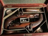 Cased Set T. Wilson Percussion Pocket Coat Pistols in original factory case with accoutrements - 5 of 15