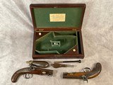 Tho. Wilson & Co. Cased Percussion Pocket Pistols w/ Original Case and Accoutrements Label - 4 of 15