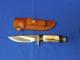 Randall 25-5 Trapper Leather and Stag with Sheath Unsharpened - 1 of 16