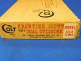 NIB Colt Frontier Scout Duel Cylinder 22LR 22 Mag Nickel made 1969 - 20 of 20