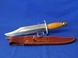 Scarce & Desirable 1960's Randall Smithsonian Brass Back Bowie Westinghouse Yellow Micarta - 1 of 20