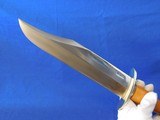 Scarce & Desirable 1960's Randall Smithsonian Brass Back Bowie Westinghouse Yellow Micarta - 4 of 20