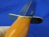 Scarce & Desirable 1960's Randall Smithsonian Brass Back Bowie Westinghouse Yellow Micarta - 13 of 20