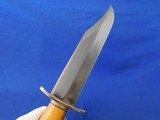 Scarce & Desirable 1960's Randall Smithsonian Brass Back Bowie Westinghouse Yellow Micarta - 2 of 20