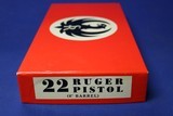 1972 Ruger 22 Pistol 6 Inch Barrel Box with manual Excellent Condition - 2 of 8