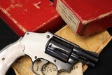 1st Year Production Smith & Wesson model 40 38 Special with box 3 digit SN Real MOP stocks - 1 of 25