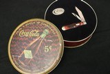 (Sold) Case XX 6225 SS Coca Cola Folding Knife in Factory Tin NIB - 1 of 13