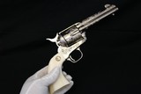 (Sale Pending 9/18/2019) 1989 Factory Fired Colt SAA Single Action Army Engraving Sampler 45LC 4.75" Factory Nickel w/ Ivory NIC - 2 of 21