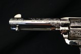 (Sale Pending 9/18/2019) 1989 Factory Fired Colt SAA Single Action Army Engraving Sampler 45LC 4.75" Factory Nickel w/ Ivory NIC - 7 of 21