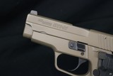 Sig Sauer P229 M11-A1 9mm FDE Pre Owned Orig Box 3 15 Round Mags Trijicon Night Sights - 6 of 23