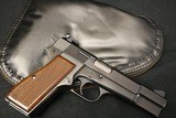 1981 Belgium Browning Hi Power 9mm Factory Adjustable Sites with Case High Condition - 1 of 20