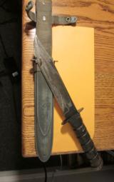WWII Robeson Shuredge USN MK2 fighting knife and scabbard. - 2 of 8