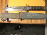 WWII Robeson Shuredge USN MK2 fighting knife and scabbard. - 1 of 8