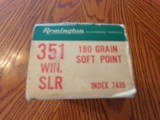 .351 Winchester AmmoFull Box 180 gr soft point - 1 of 3