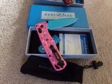 Bench made knifes .Bugout 535 09 and Pink Sprinkles w/ Blue blade - 4 of 8