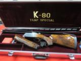 Krieghoff K-80 Trap Special Gold Super Scroll Blued 12ga 32