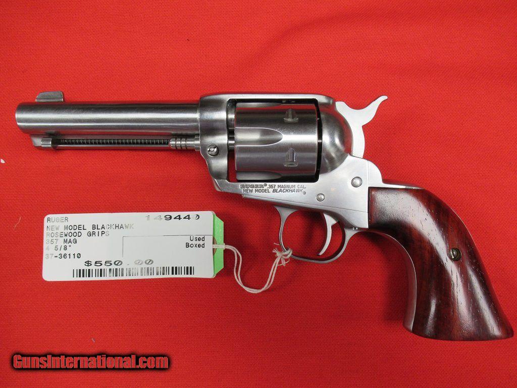 Ruger New Model Blackhawk 357 Magnum 4 5 8 W Rosewood Grips