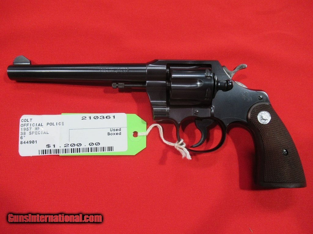 Colt Official Police 38 Special 6 1957 Production W Box 4565