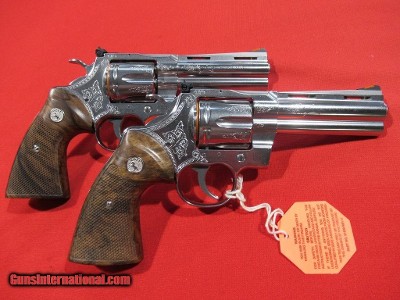 Matched Pair (Consecutive #s) Colt Python 357 Magnum 4.25