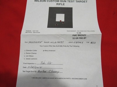Wilson Combat Super Sniper 223 Wylde/18.5