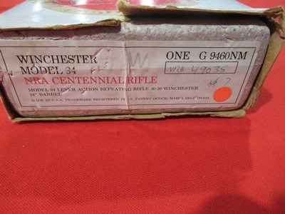 Winchester Model 94 NRA Centennial PAIR (2 GUNS) 30-30 Winchester 24