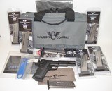 WILSON COMBAT 1911, 9mm, 8 FACTORY MAGS, RANGE BAG, FACTORY TEST FIRED - 1 of 13