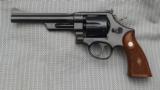 SMITH&WESSON MODEL 28 4 SCREW 6 INCH BARREL WITH CORRECT DIAMOND GRIPS - 1 of 18